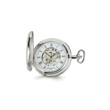 Charles Hubert Gold Finish Brass 2-tone Skeleton Dial Pocket Watch