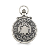 Charles Hubert Antique Chrome Finish Skeleton Pocket Watch