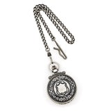 Charles Hubert Antique Chrome Finish Skeleton Pocket Watch