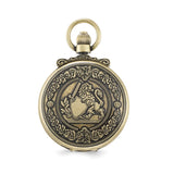 Charles Hubert Antique Gold Finish Lion Crest Pocket Watch