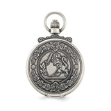 Charles Hubert Antique Chrome Finish Lion Crest Pocket Watch