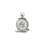 Charles Hubert Antique Chrome Finish Lion Crest Pocket Watch