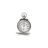 Charles Hubert Antique Chrome Finish Steam Engine Pocket Watch