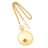 Charles Hubert Gold Finish Brass Skeleton Pocket Watch