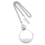 Charles Hubert Chrome Finish Brass Basketweave Pocket Watch