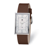 Charles Hubert Stainless Steel Silver Dial Rectangle Quartz Watch