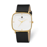 Charles Hubert IP-plated Stnlss Stl White Dial Quartz Watch