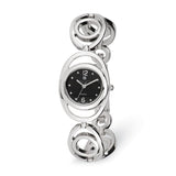 Charles Hubert Chrome Finish Black Sunray Dial Quartz Watch