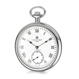 Charles Hubert Stnlss Stl Open Face White Dial Pocket Watch