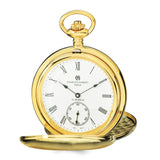 Charles Hubert IP-pltd Stnlss Stl White Dial Pocket Watch