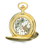 Charles Hubert IP-pltd Stnlss Stl White Dial Pocket Watch