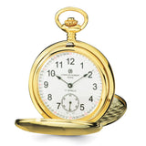 Charles Hubert IP-pltd Stnlss Stl White Dial Pocket Watch