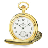 Charles Hubert IP-pltd Stnlss Stl White Dial Pocket Watch