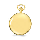 Charles Hubert IP-pltd Stnlss Stl Skeleton Dial Pocket Watch