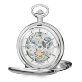 Charles Hubert Stnlss Stl Skeleton Dial Pocket Watch