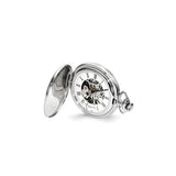 Charles Hubert Chrome-finish Stripe Design Pocket Watch