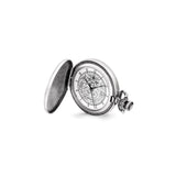 Charles Hubert Antiqued Floral Design Pocket Watch