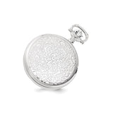 Charles Hubert Chrome-finish Floral Design Pocket Watch