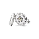 Charles Hubert Chrome-finish Skeleton Case Pocket Watch