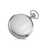 Charles Hubert Stainless Steel Wave Design Pocket Watch
