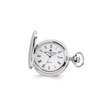 Charles Hubert Stainless Steel Wave Design Pocket Watch