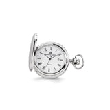 Charles Hubert Stainless Steel Stripe Design Pocket Watch