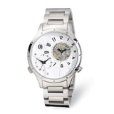 Mens Charles Hubert Stainless 44mm Dual Time Watch