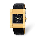 Mens Charles Hubert IP-plated Stnlss Leather Band 35x43mm Watch