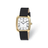 Ladies Charles Hubert IP-plated Square Face Leather Band Watch