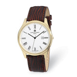 Mens Charles Hubert IP-plated Stainless Leather Band 43mm Watch