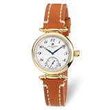 Ladies Charles Hubert IP-plated Stainless Leather Band 34mm Watch