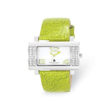 Ladies Charles Hubert Stainless Green Leather 40x23mm Watch