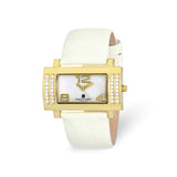 Ladies Charles Hubert Stainless White Leather 40x23mm Watch