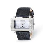 Ladies Charles Hubert Stainless Black Leather 40x23mm Watch