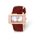 Ladies Charles Hubert Stainless Brown Leather 40x23mm Watch