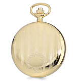 Charles Hubert Gold Finish White Skeleton Dial 53mm Pocket Watch