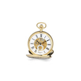 Charles Hubert Gold Finish White Skeleton Dial 53mm Pocket Watch