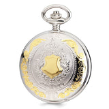 Charles Hubert 2-Tone White Dial Three Hands Pocket Watch