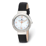 Ladies Charles Hubert Stainless Steel Leather Band 38mm Watch