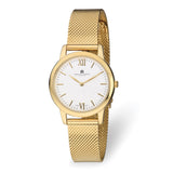 Ladies Charles Hubert Stainless Steel IP-plated Silver Dial Mesh Band Watch