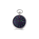 Charles Hubert Stainless Steel Open Face Tritium Quartz Pocket Watch