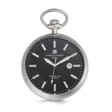 Charles Hubert Stainless Steel Open Face Tritium Quartz Pocket Watch