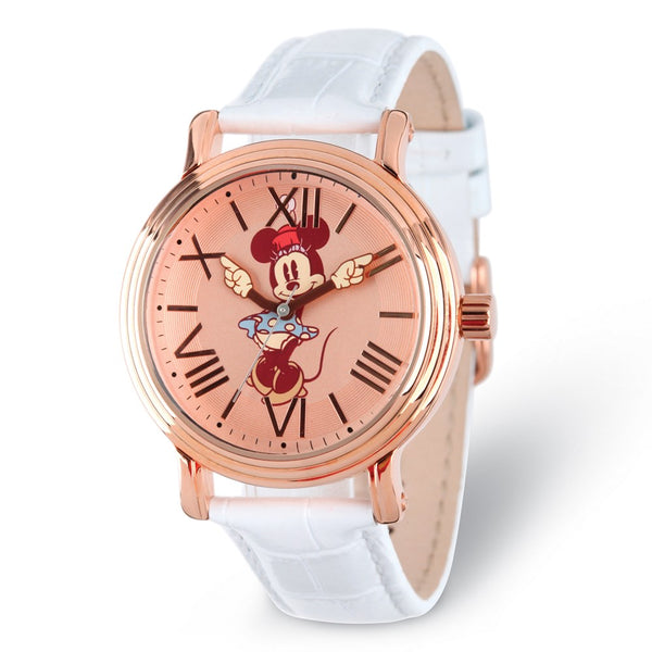 Disney Adult Size Minnie Mouse w/Moving Arms Rose-tone Watch