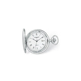 Charles Hubert Stainless Steel White Dial with Date Pocket Watch