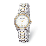 Mens Charles Hubert Two-tone Brass White Dial Watch