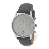 Charles Hubert Mens Stainless Steel Grey Dial Dual Time Watch