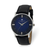 Charles Hubert Mens Stainless Steel Blue Dial Watch