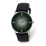 Charles Hubert Mens Stainless Steel Green Dial Watch
