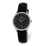 Charles Hubert Ladies Stainless Steel Black Dial Watch