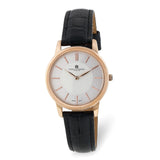 Charles Hubert Ladies Rose IP-plated Stainless Steel Off-White Dial Watch